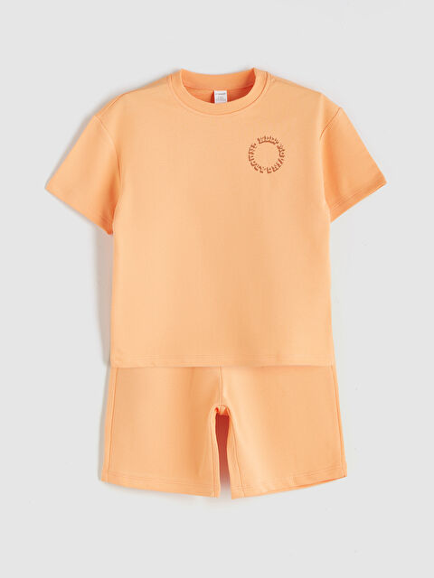 LCW Kids Baskılı Erkek Çocuk Tişört ve Şort 2'li - S5R787Z1-G53