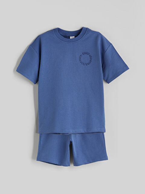 LCW Kids Baskılı Erkek Çocuk Tişört ve Şort 2'li - S5R787Z1-H6T