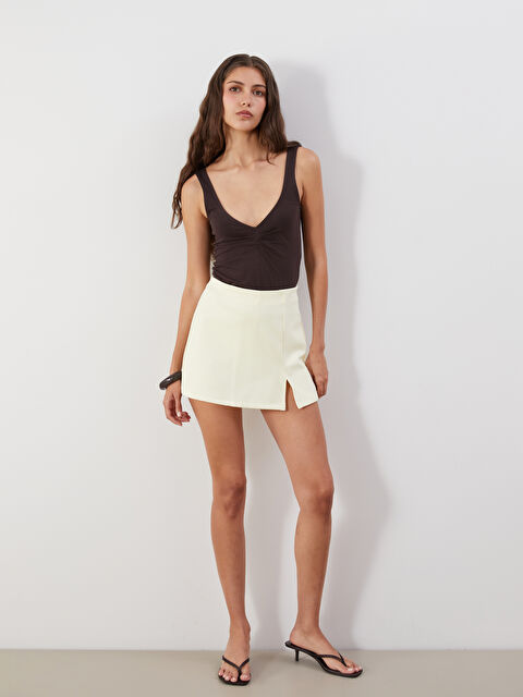 LCW Vision Standart Fit Mini Şort Etek - S5R836Z8-FDQ