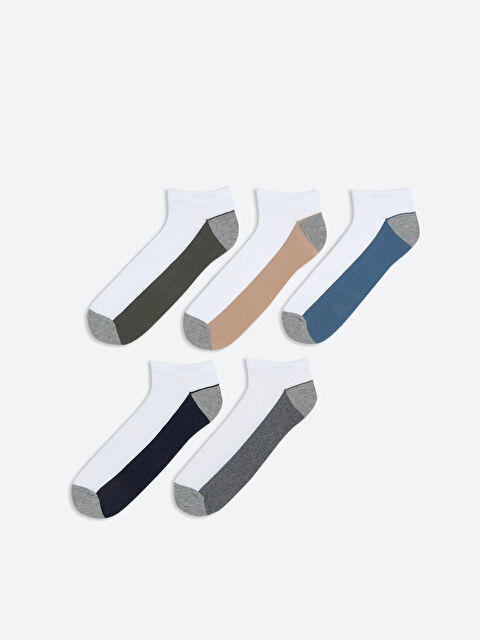 LCW ACCESSORIES Renk Bloklu Erkek Patik Çorap 5'li - S5R864Z8-K00