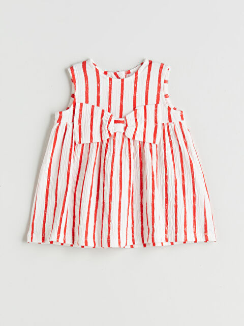 LCW baby Çizgili Fiyonklu Kız Bebek Elbise - S5R946Z1-LJE