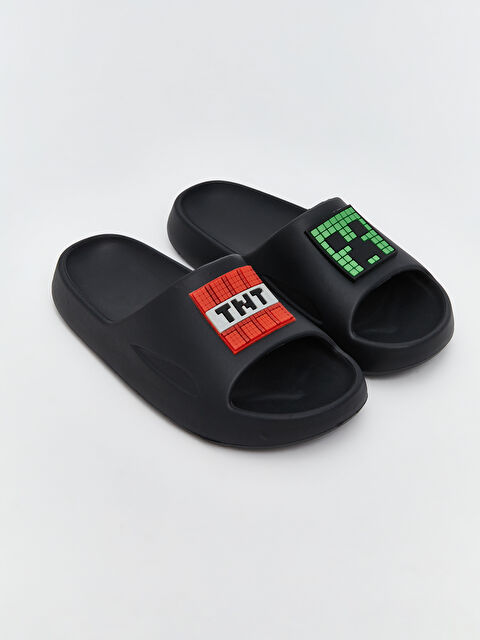 LCW STEPS Minecraft Baskılı Erkek Çocuk Terlik - S5R975Z4-HUC