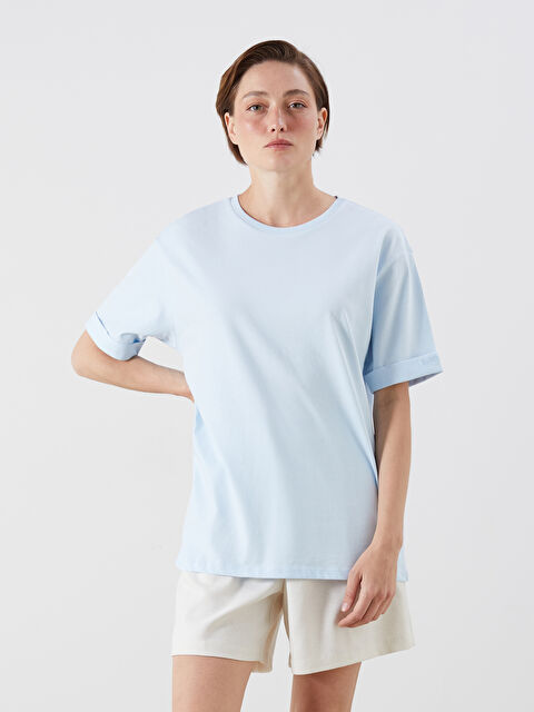 LCW Vision Bisiklet Yaka Kadın Tişört - S5R982Z8-QWQ