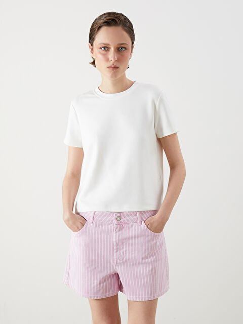 LCW Vision Bisiklet Yaka Kadın Tişört - S5RA13Z8-R9J