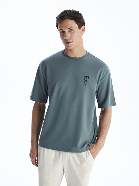 LCW Vision Bisiklet Yaka Baskılı Penye Erkek Tişört - S5RA31Z8-H9D