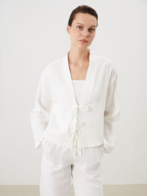 LCW Modest Şal Yaka Oversize Kadın Kimono - S5RA57Z8-EEW