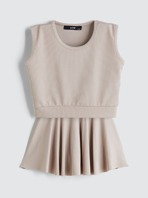 LCW Kids Bisiklet Yaka Kız Çocuk Atlet ve Etek - S5RA65Z4-CS3