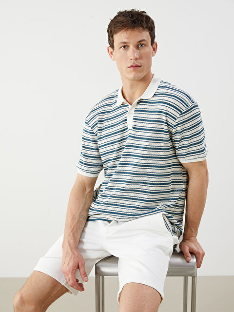 LCW Vision Polo Yaka Çizgili Erkek Tişört - S5RA70Z8-LHE