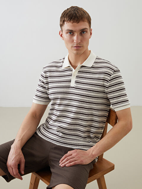 LCW Vision Polo Yaka Çizgili Erkek Tişört - S5RA70Z8-LEW