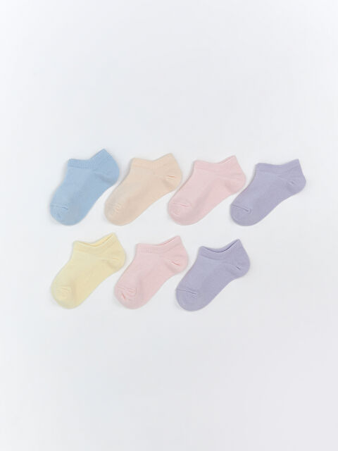 LCW baby Basic Kız Bebek Patik Çorap 7'li - S5RA71Z1-QVV