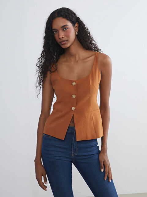 LCW Vision U Yaka Modal Karışımlı Kadın Klasik Yelek - S5RA77Z8-D7N