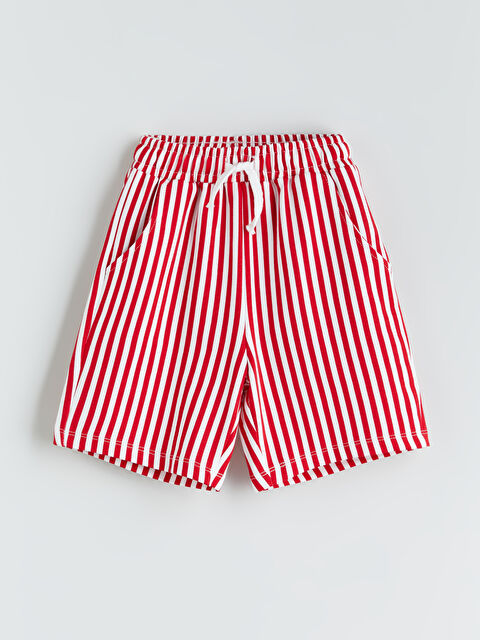 LCW Kids Beli Lastikli Çizgili Erkek Çocuk Şort - S5RB51Z1-LJE