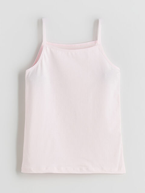 LCW Kids Kare Yaka İp Askılı Kız Çocuk Atlet
 - S5RB63Z4-FSA