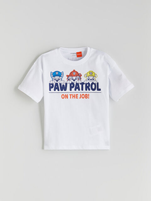 LCW Kids Bisiklet Yaka Paw Patrol Baskılı Erkek Çocuk Tişört - S5RD24Z1-Q6K