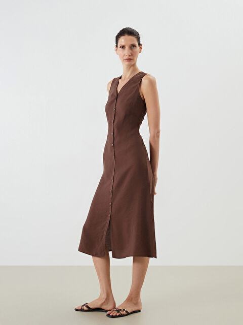 LCWAIKIKI Classic V Yaka A Kesim Modal Karışımlı Elbise - S5RD32Z8-H2F