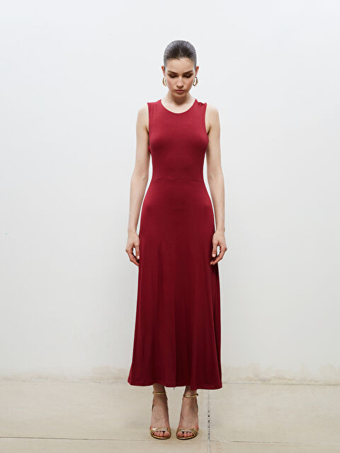 Soulife Bisiklet Yaka Sırt Pencereli Elbise - S5RD47Z8-CZF