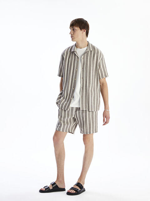 XSIDE Standart Kalıp Çizgili Erkek Şort - S5RD59Z8-LEW