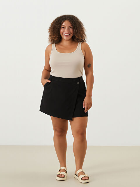 LCW Jeans Standart Fit Kadın Jean Şort Etek - S5RD79Z8-327