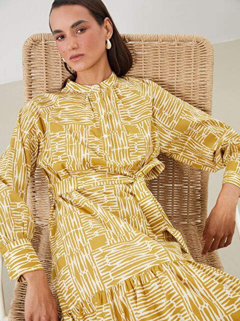 LCW Modest Hakim Yaka Desenli Elbise - S5RD84Z8-LUJ