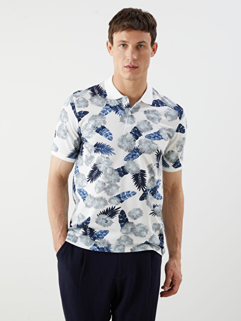 LCW Vision Ерлерге арналған өрнекті пике поло жағалы футболка - S5RD85Z8-LU7