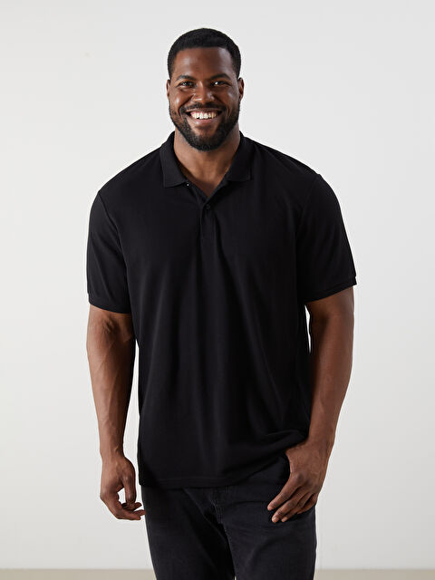 LCWAIKIKI Classic Büyük Beden Polo Yaka %100 Pamuk Erkek Tişört - S5RD96Z8-CVL