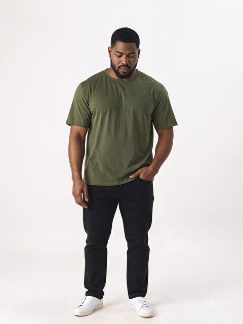 LCWAIKIKI Basic Büyük Beden Bisiklet Yaka %100 Pamuk Erkek Tişört - S5RE00Z8-HDJ