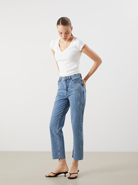 LCW Jeans Straight Fit Kadın Jean Pantolon - S5RE20Z8-507