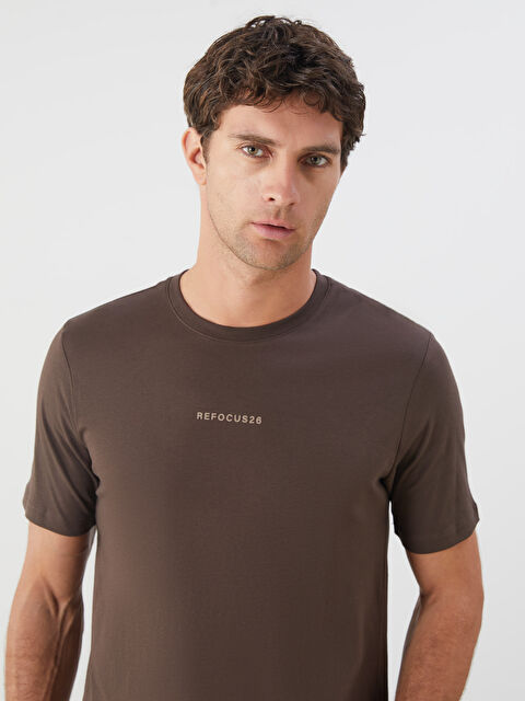 LCWAIKIKI Classic Bisiklet Yaka Kısa Kollu Baskılı Penye Erkek Tişört - S5RE47Z8-ZD8