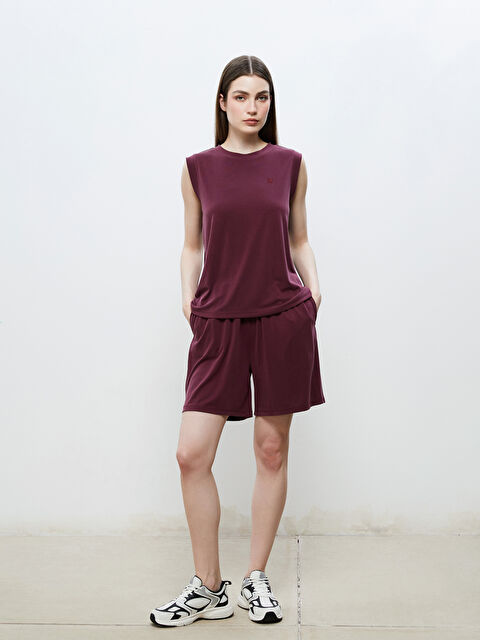 Soulife Beli Lastikli Modal Karışımlı Kadın Şort - S5RE53Z8-CZF