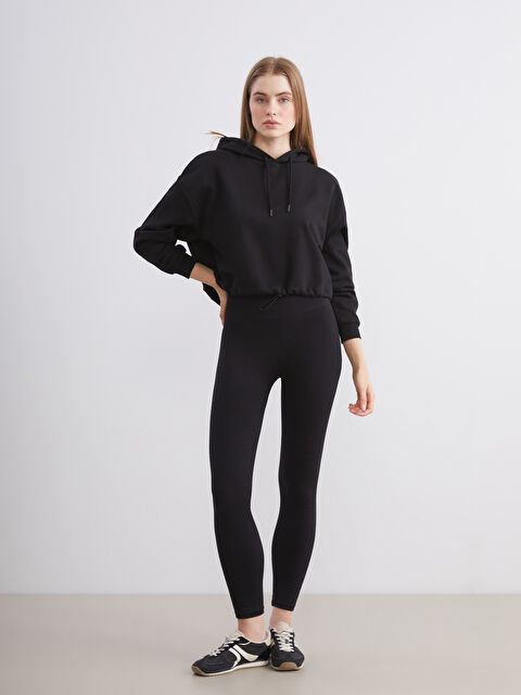 KOOR SPORT Beli Lastikli Dokulu Kadın Spor Tayt - S5RE60Z8-CVL