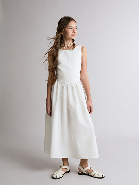 LCW Kids Bisiklet Yaka Kız Çocuk Elbise - S5RF00Z4-Q6K