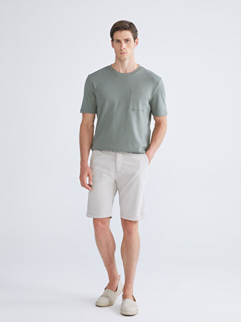 LCWAIKIKI Classic Standart Kalıp Gabardin Erkek Şort - S5RG66Z8-1DU