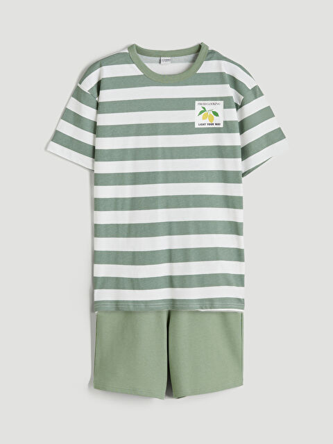 LCW Kids Bisiklet Yaka Erkek Çocuk Tişört ve Şort - S5RG68Z4-LRR