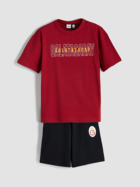 LCW Kids Galatasaray Baskılı Erkek Çocuk Tişört ve Şort 2'li - S5RG86Z4-J4N