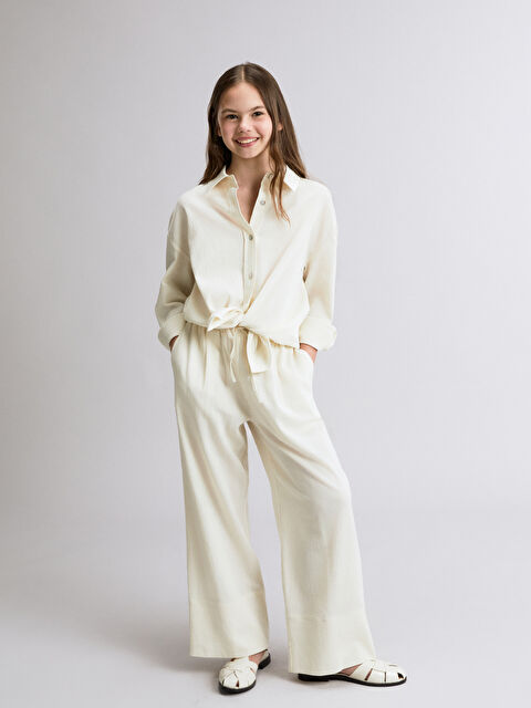 LCW Kids Beli Lastikli Kız Çocuk Pantolon - S5RH10Z4-R9J