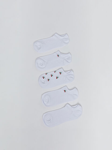 LCW DREAM Baskılı Kadın Sneaker Çorap 5'li - S5RH21Z8-FDU