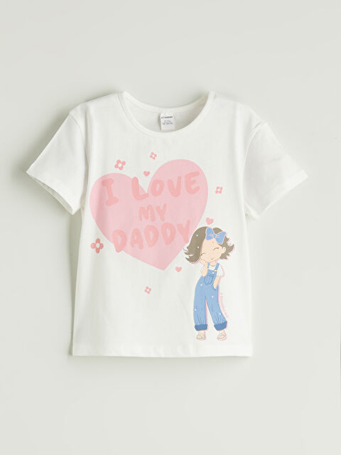 LCW Kids Crew Neck Printed Girls' T-Shirt - S5RH55Z1-R9J