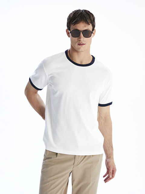 LCW Vision Bisiklet Yaka Penye Erkek Tişört - S5RH56Z8-R9J