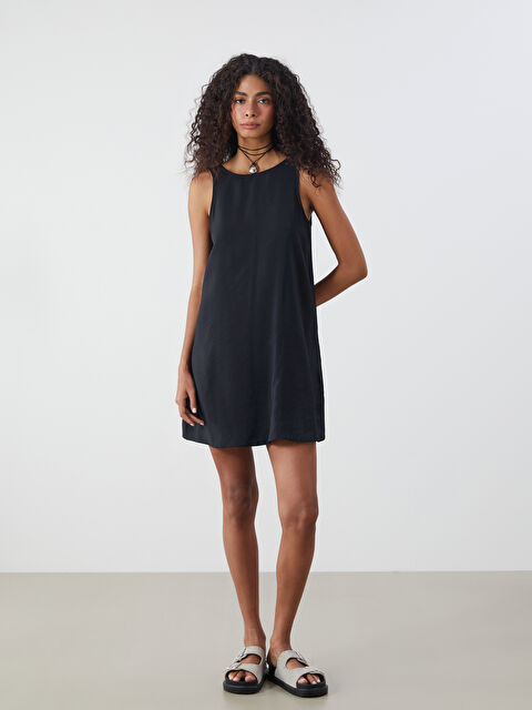 XSIDE V Yaka Modal Karışımlı Elbise - S5RI04Z8-CVL