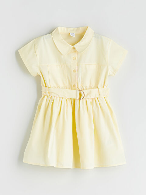 LCW Kids Kemerli Basic Kız Çocuk Elbise - S5RI09Z1-FEZ