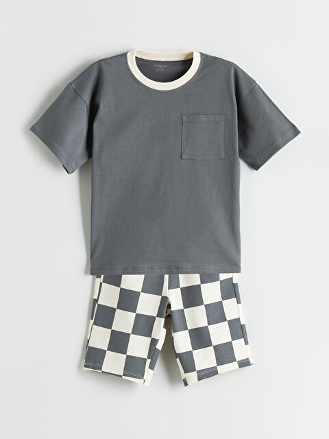 LCW baby Cepli Erkek Çocuk Tişört ve Şort 2'li - S5RI82Z1-HKT
