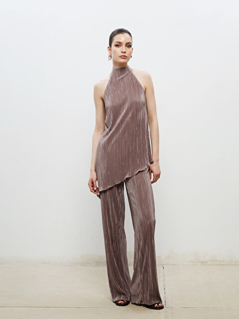 Soulife Beli Lastikli Dokulu Kadın Pantolon - S5RJ64Z8-D6H