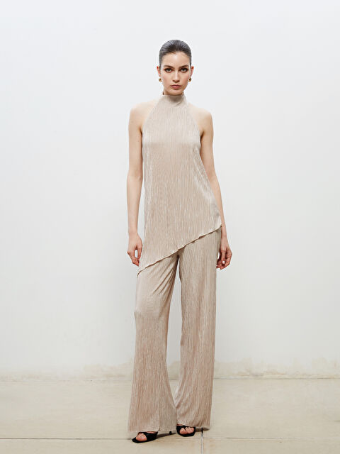 Soulife Beli Lastikli Dokulu Kadın Pantolon - S5RJ64Z8-HZZ