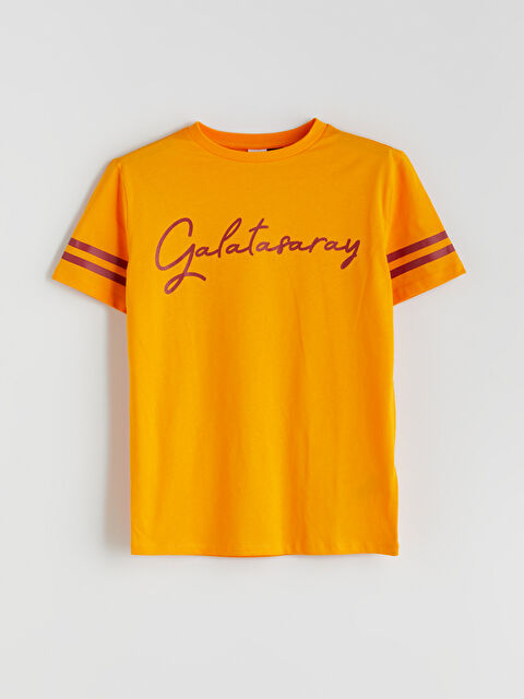 LCW Kids Bisiklet Yaka Galatasaray Baskılı Kız Çocuk Tişört - S5RJ86Z4-G3Z