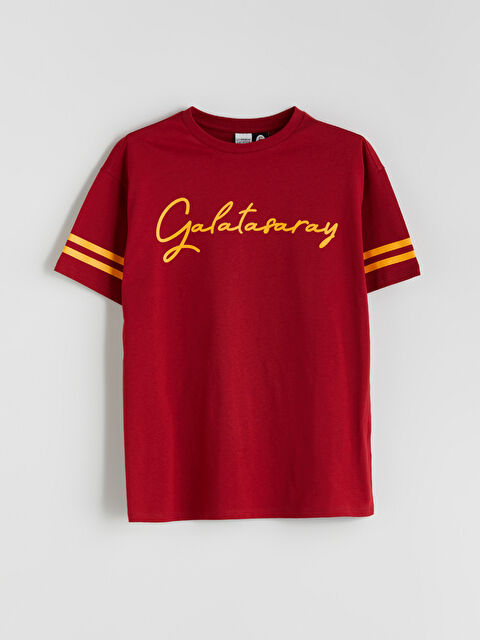 LCW Kids Bisiklet Yaka Galatasaray Baskılı Kız Çocuk Tişört - S5RJ88Z4-HKD