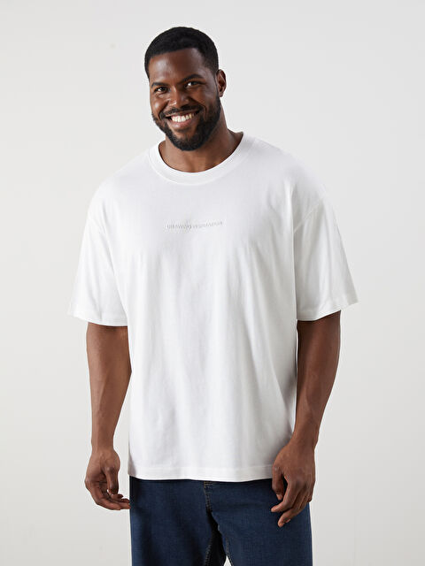 LCW Vision Bisiklet Yaka Baskılı Erkek Tişört - S5RL02Z8-R9J