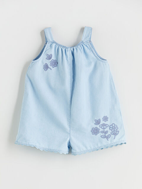 LCW Kids Çiçek Nakışlı Kız Çocuk Tulum - S5RL08Z1-LR1