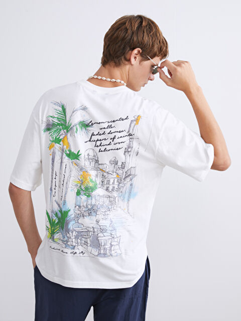 XSIDE Bisiklet Yaka Baskılı Penye Erkek Tişört - S5RL21Z8-R9J