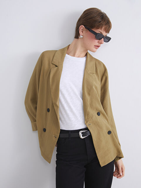 LCWAIKIKI Classic Dokulu Kadın Ceket - S5RL43Z8-HCB