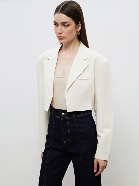 Soulife Crop Kadın Blazer Ceket - S5RL95Z8-HZZ